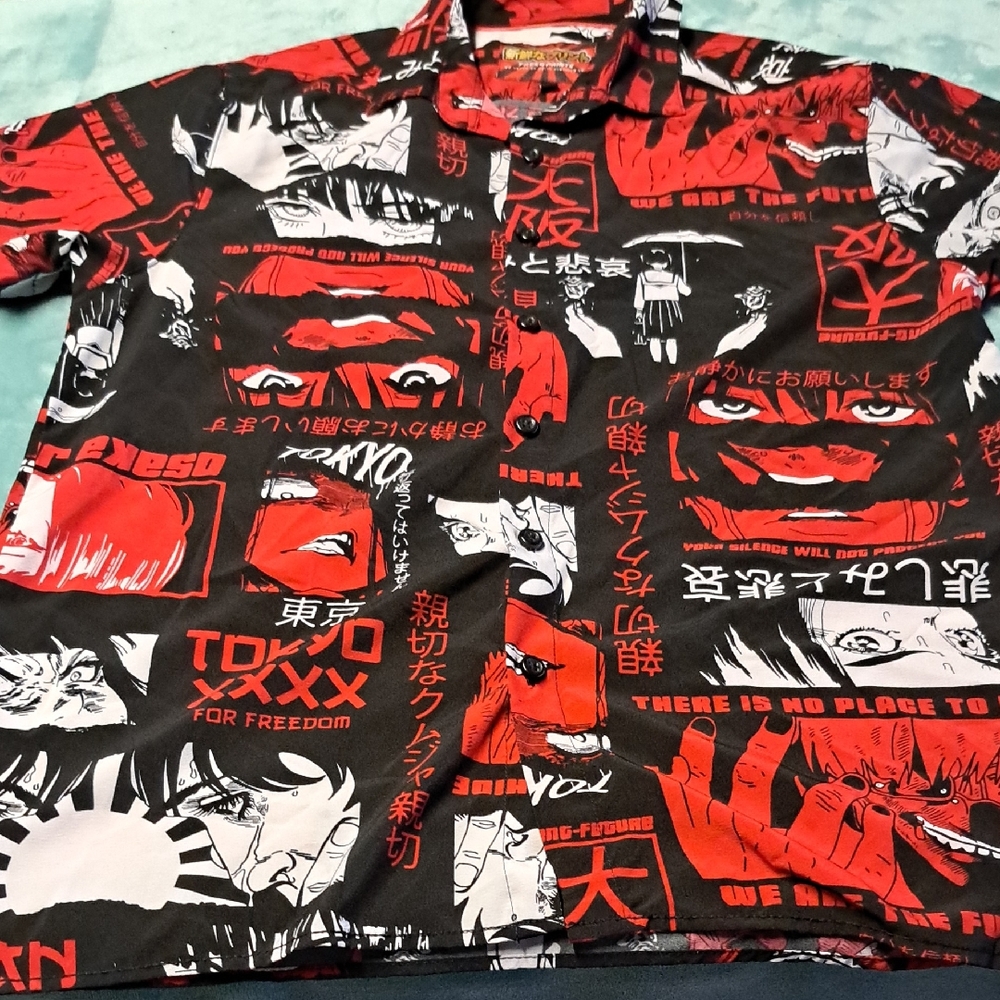 Graphic Red and Black Boys Shirt